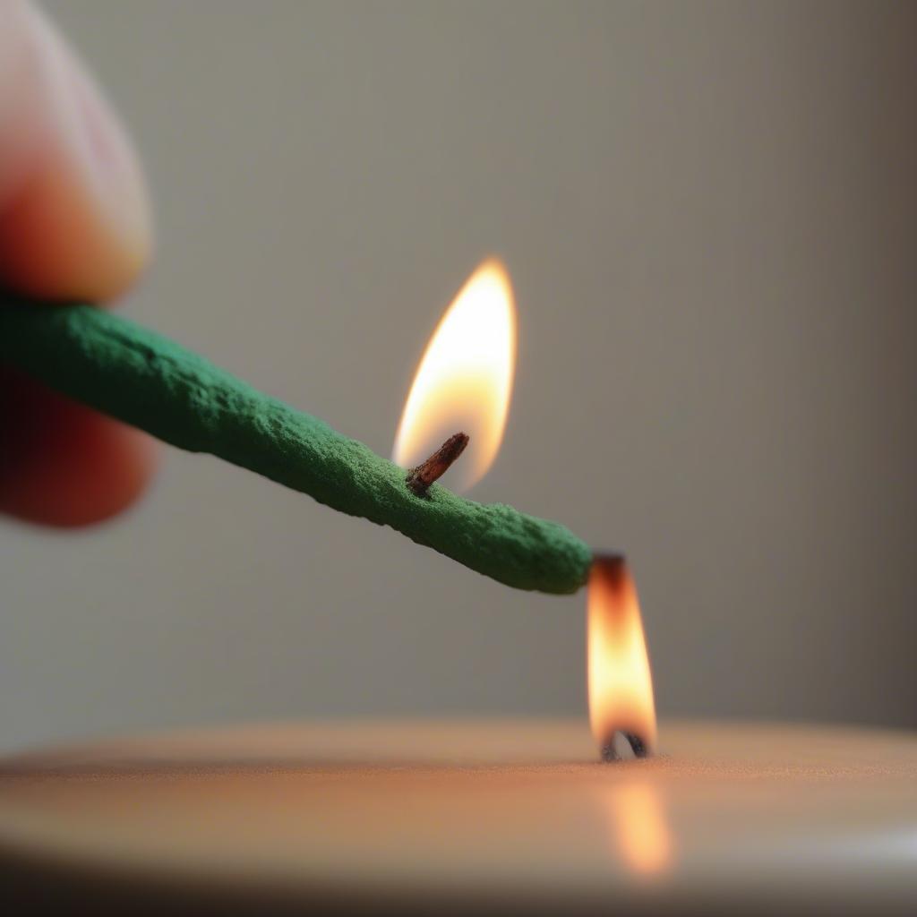 Lighting a Candle with a Green Match