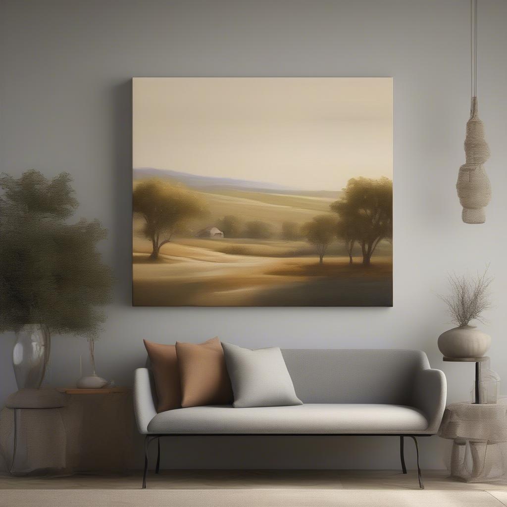 Linen Canvas Landscape Print