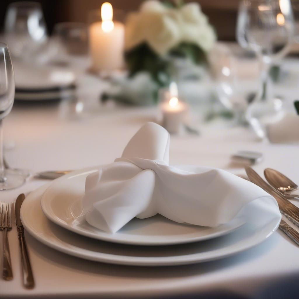 Linen napkins bulk at a wedding reception