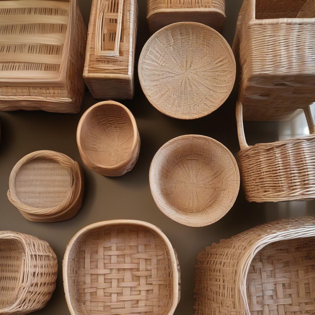 Little Wood Wicker Baskets