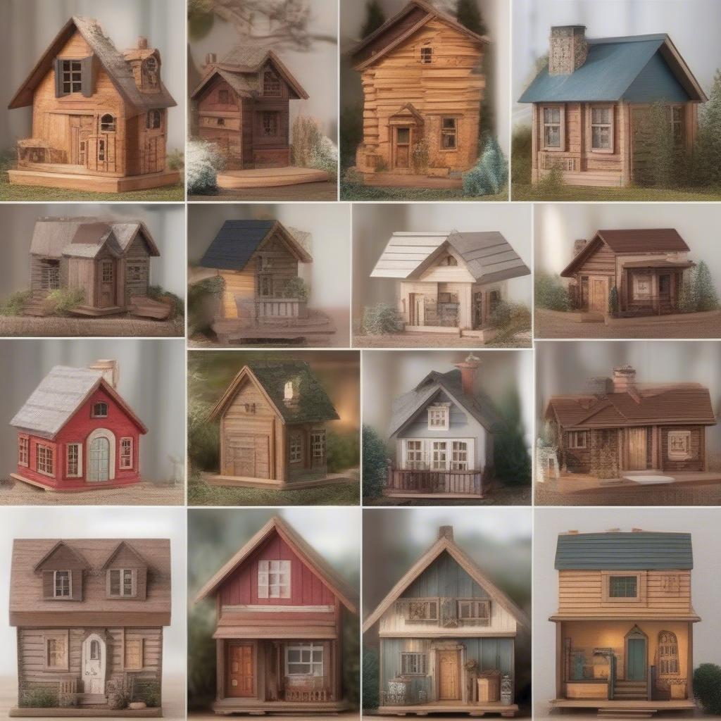 Little Wooden House Decorations in Different Styles