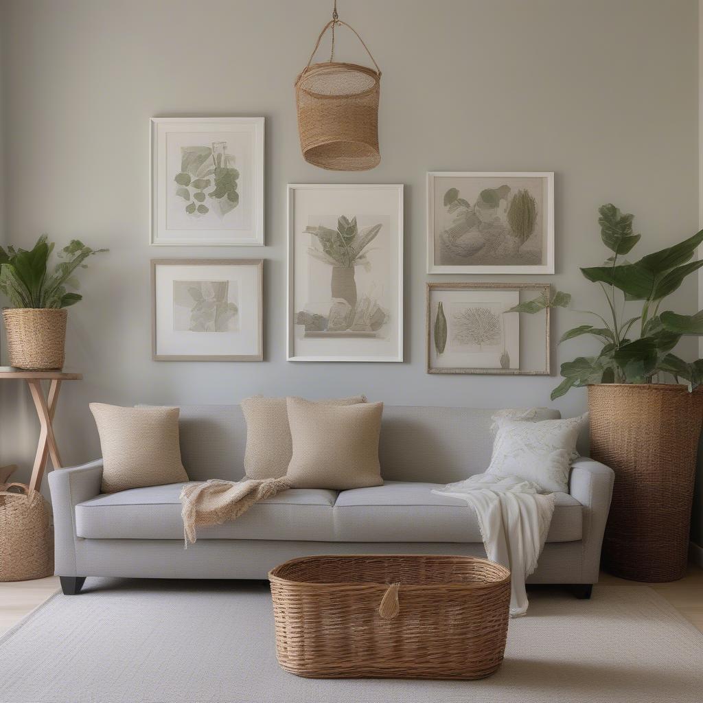 Botanical Prints in a Living Room