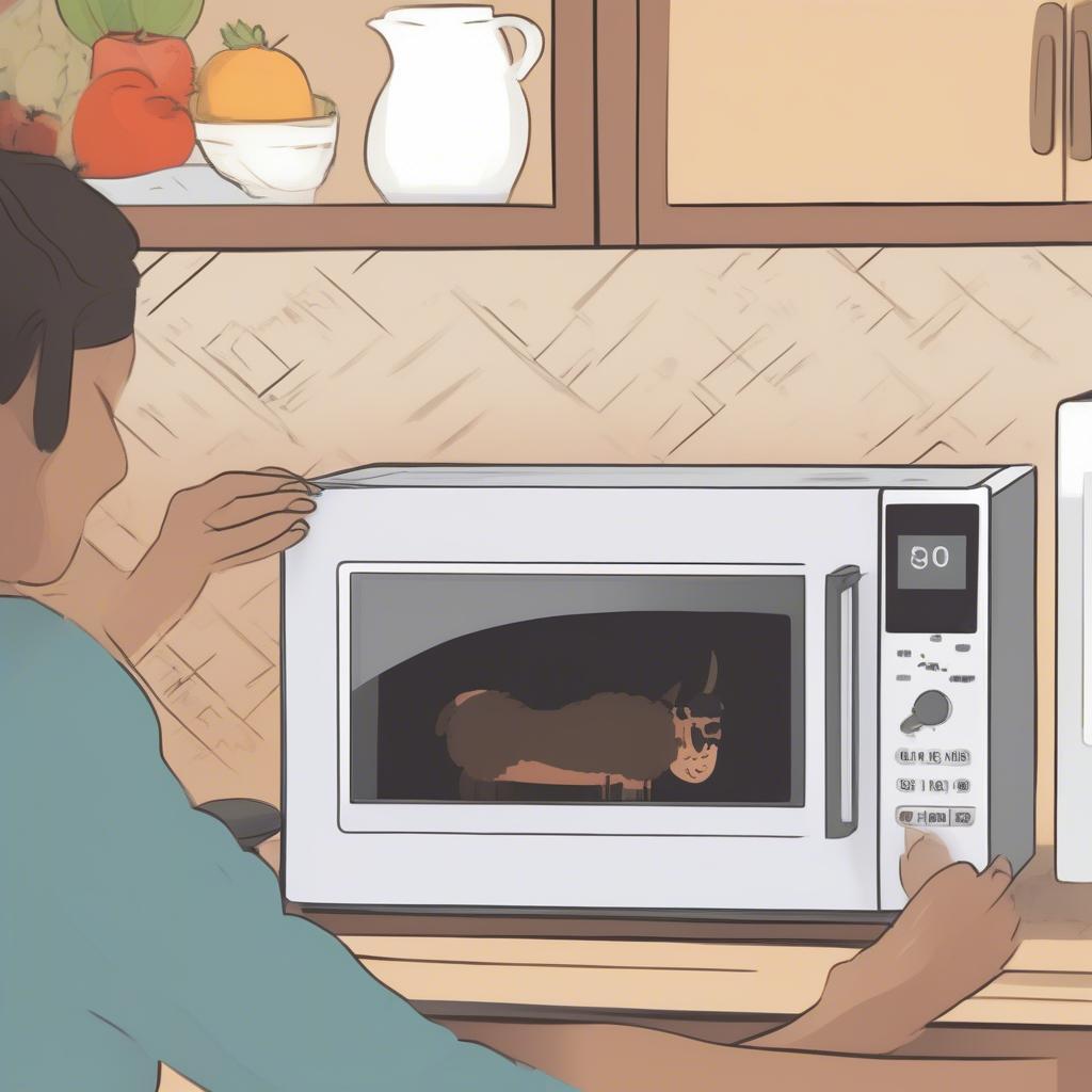 Heating Llama Warmie in Microwave