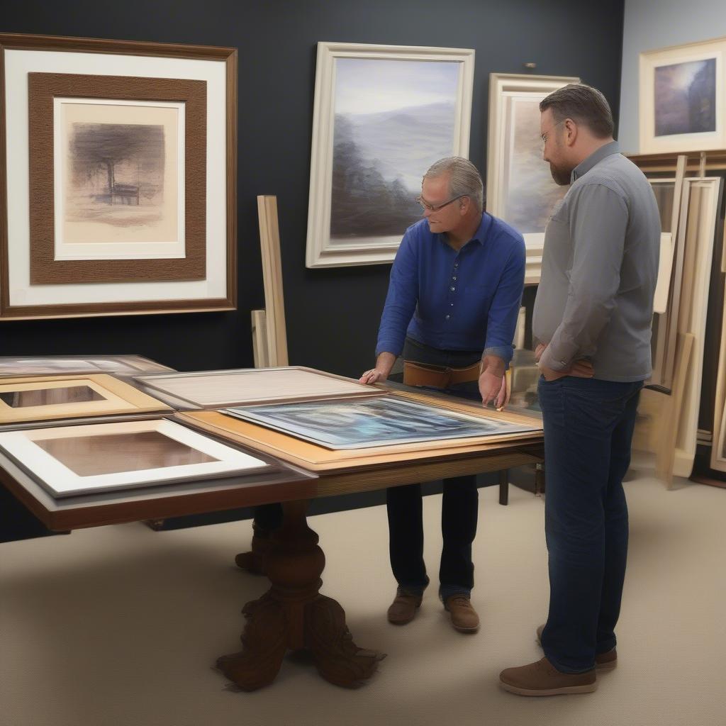 Consulting with a Framer at a Local Shop