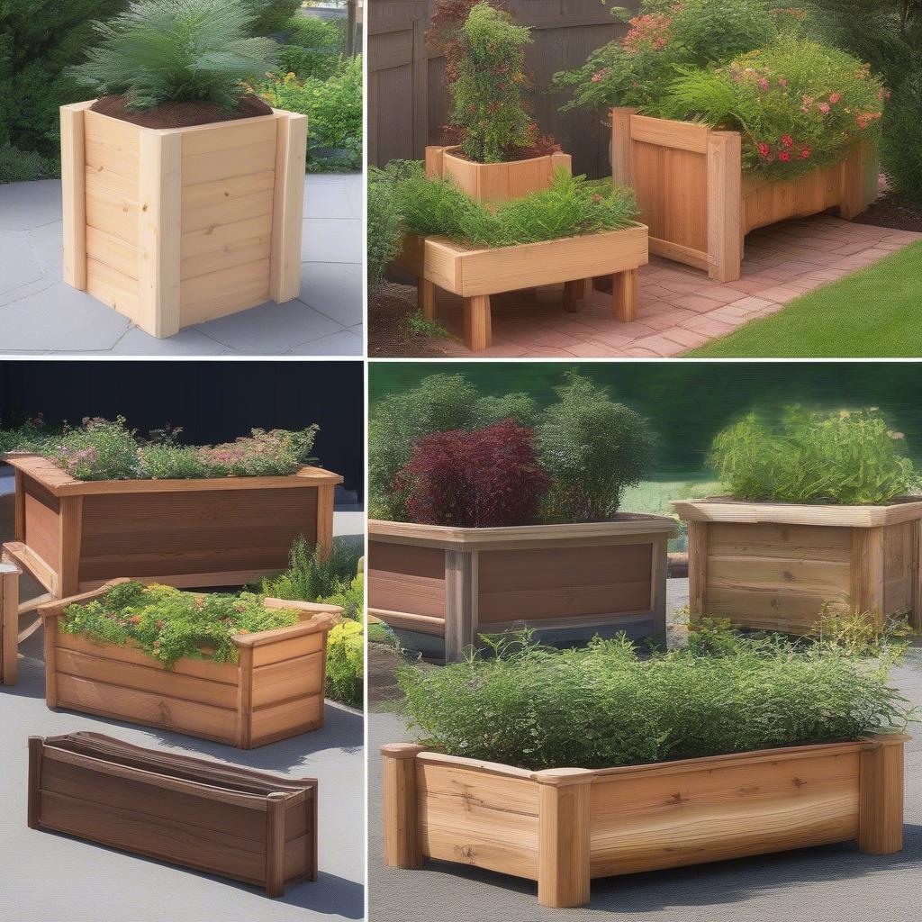 Log Planter Box Sizes and Styles