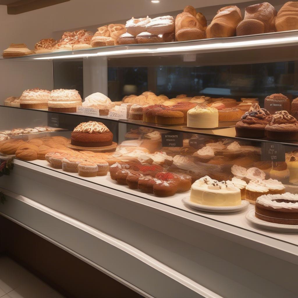 Longview TX Bakery Display Case Filled with Cakes