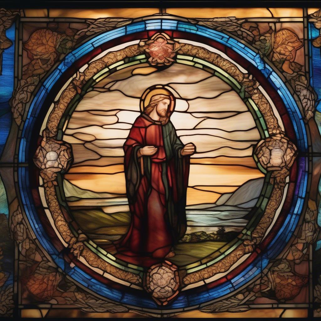 Lord's Prayer Stained Glass Panel