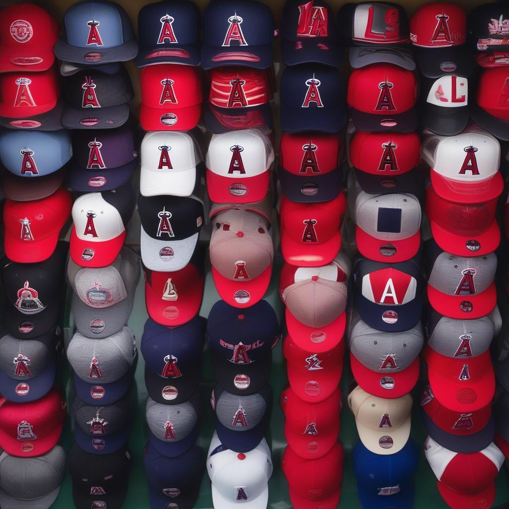 Different Los Angeles Angels cap styles