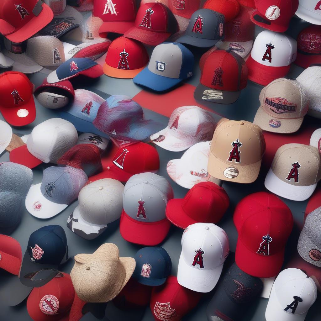 Different Styles of LA Angels Baseball Caps