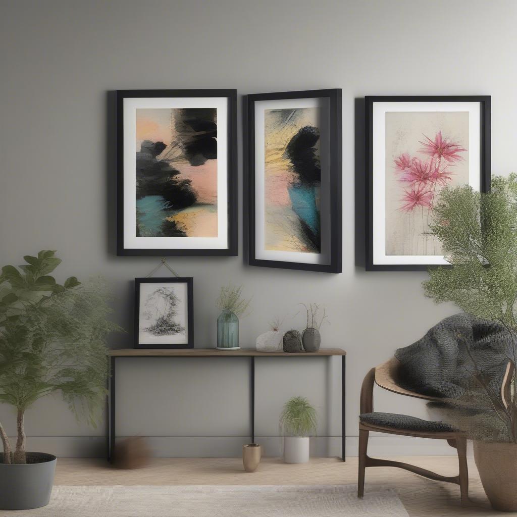 Matching 12x17 frames with different artwork styles