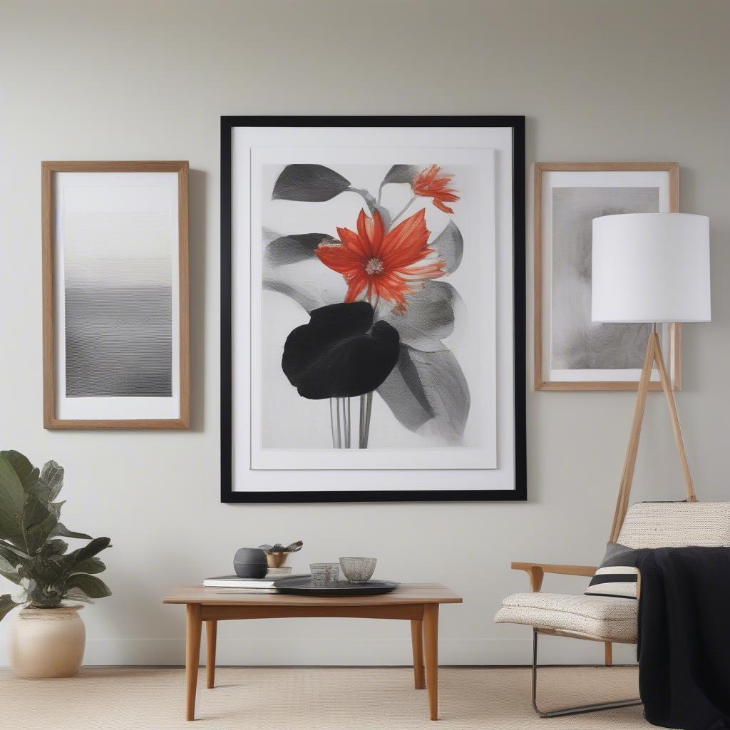 Examples of matching 22x30 frames to different artwork styles