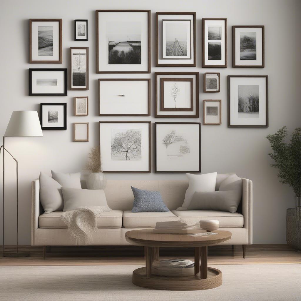 Matching Modern Wood Picture Frames to Decor