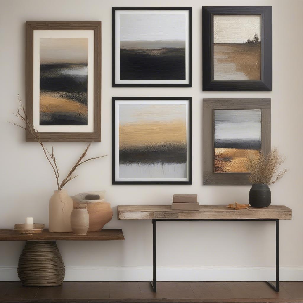 Matching Wood Frames to Different Canvas Art Styles