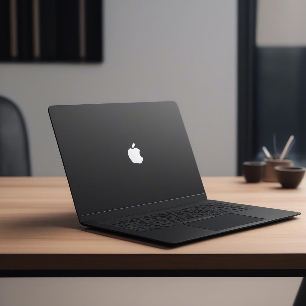 Matte Black Vinyl Wrapped Laptop