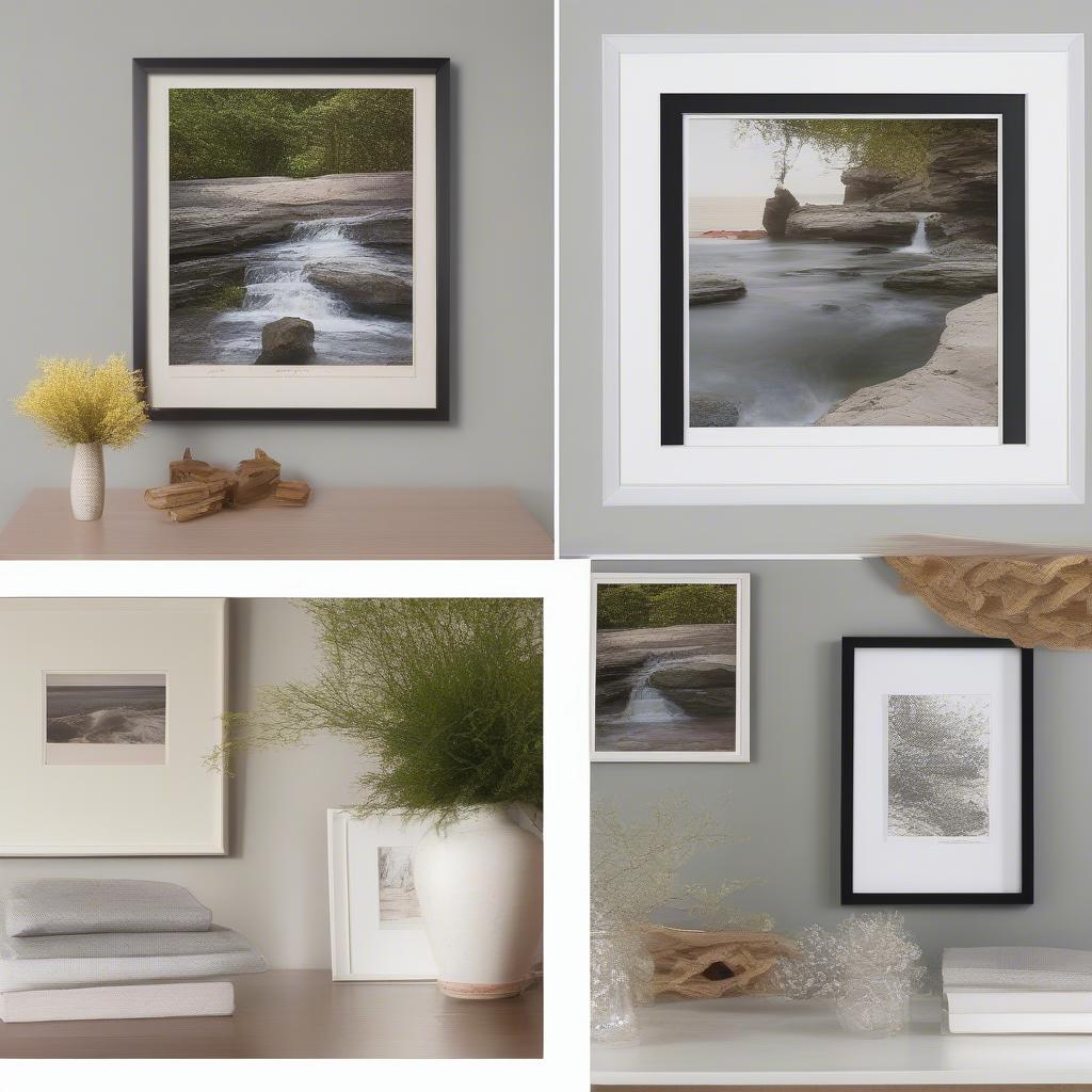 Various matted frame options for 11x14 prints