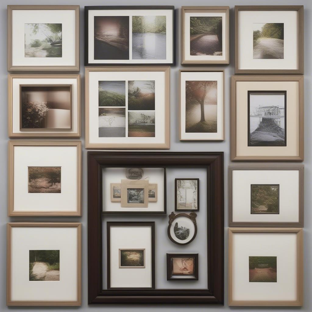 Different Matted Collage Frame Styles