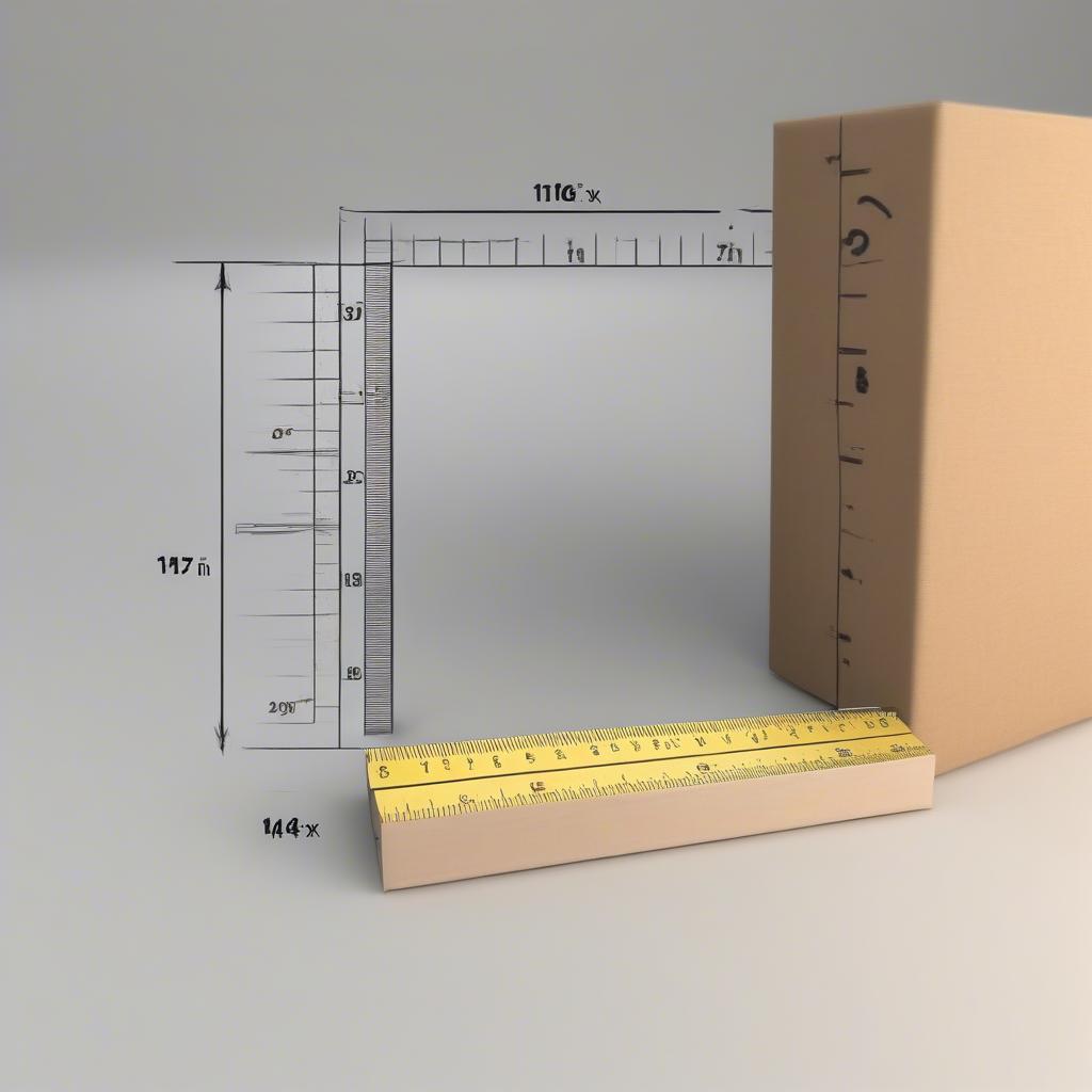 Measuring an 11x14 Box for Depth