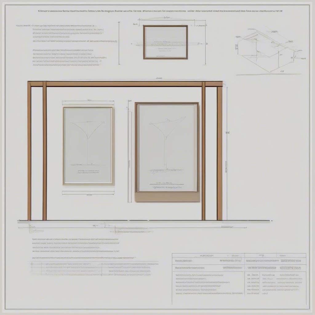 Diagram illustrating how to measure for a mat and frame for a 12x16 artwork