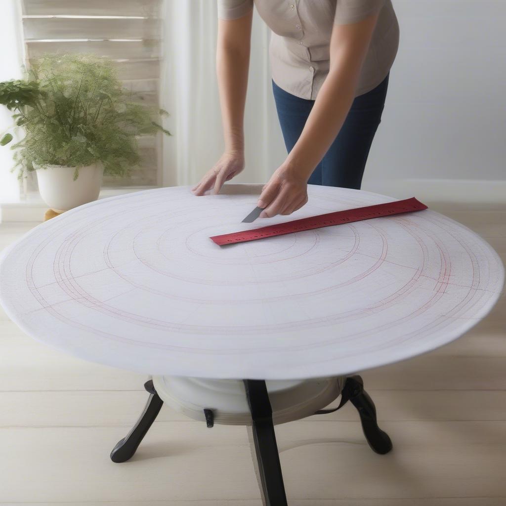 Measuring Round Table for Tablecloth Size