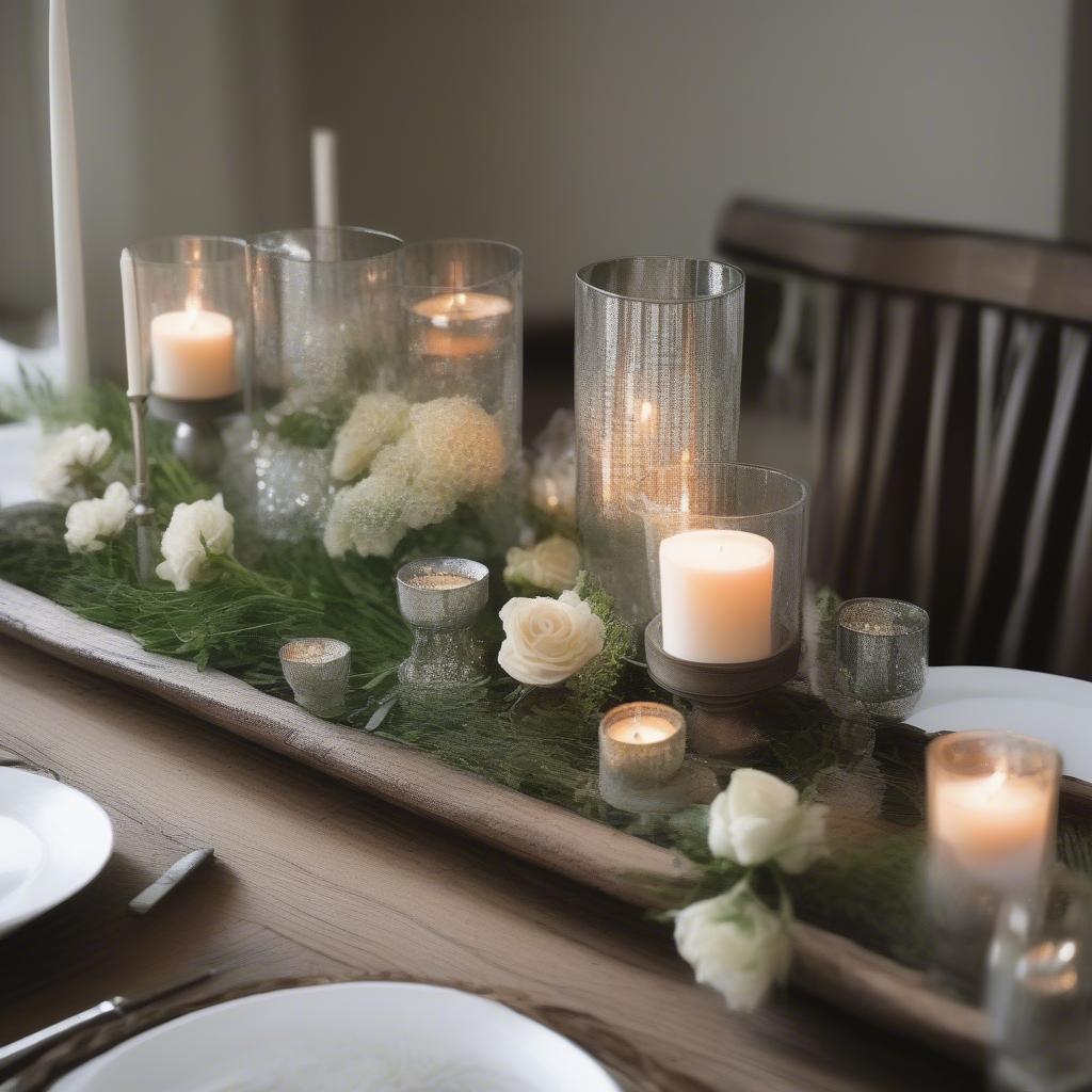 Mercury Glass Votive Centerpiece Ideas