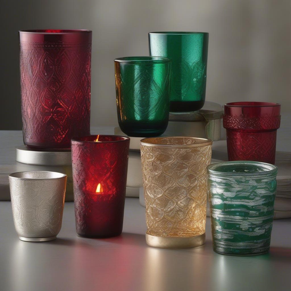 Variety of Mercury Glass Votive Holders