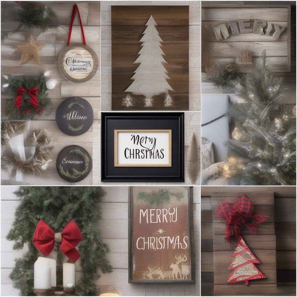 Merry Christmas Signs in Various Materials