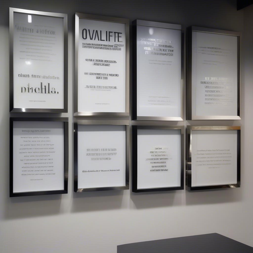 Modern Metal and Acrylic Quote Frames