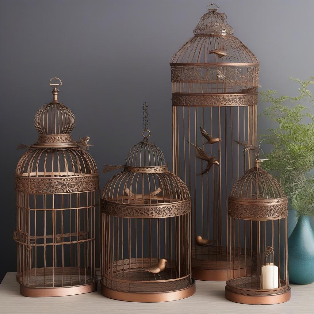 Various Styles of Metal Decorative Bird Cages