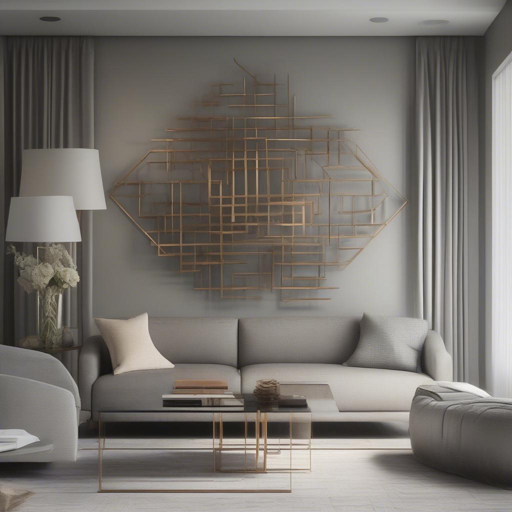 Metal Geometric Dimensional Wall Art