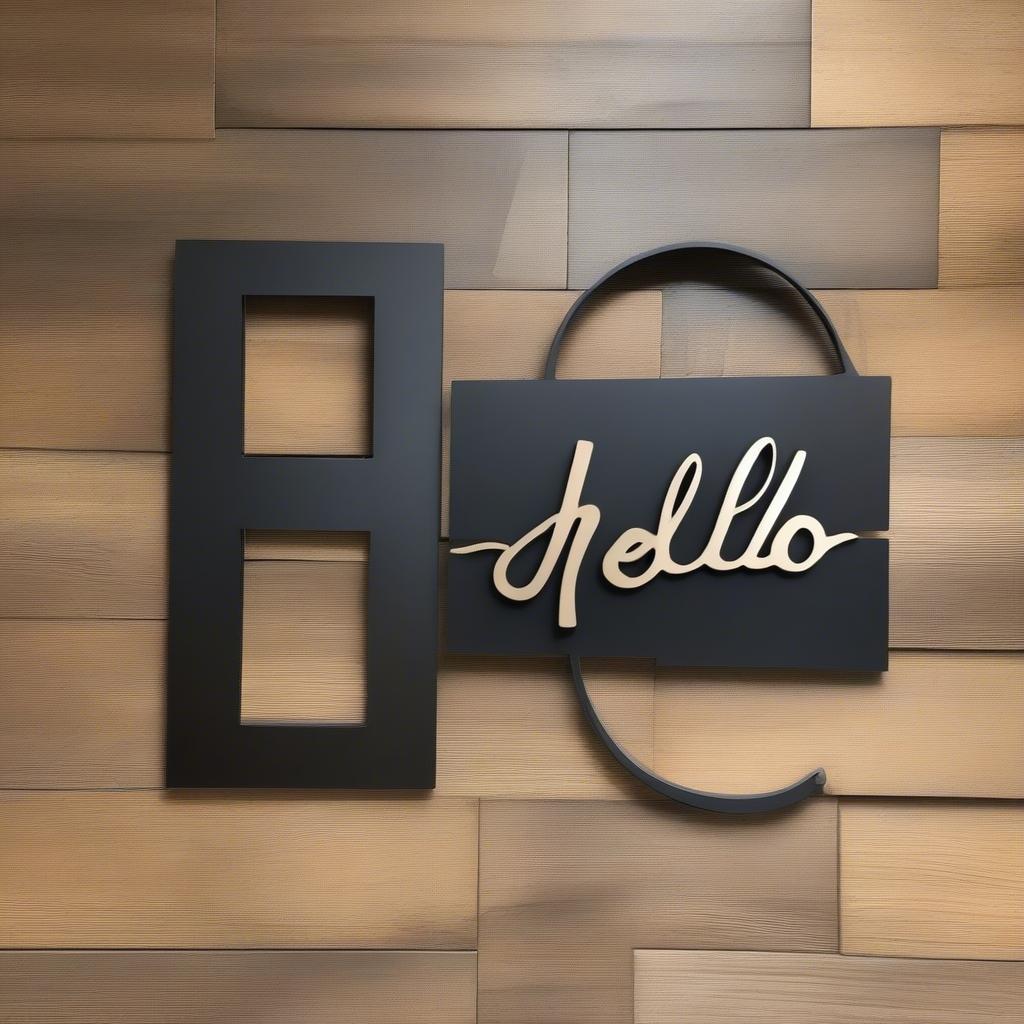 Variety of Metal Hello Signs