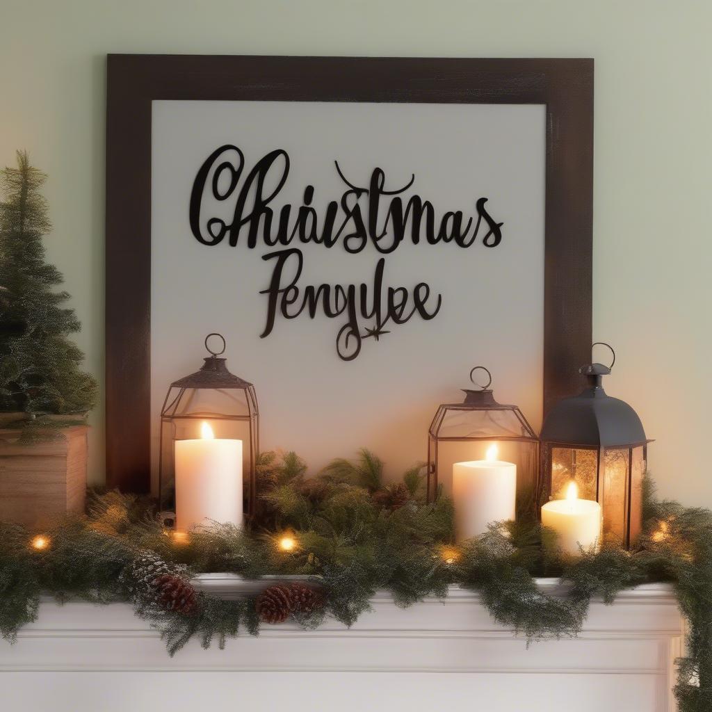 Creative ways to display metal Christmas signs