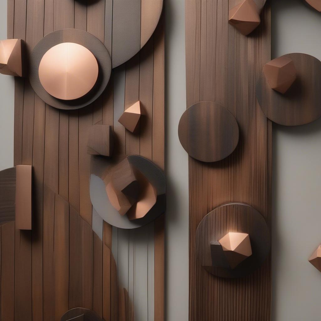 Modern Metal and Wood Wall Art