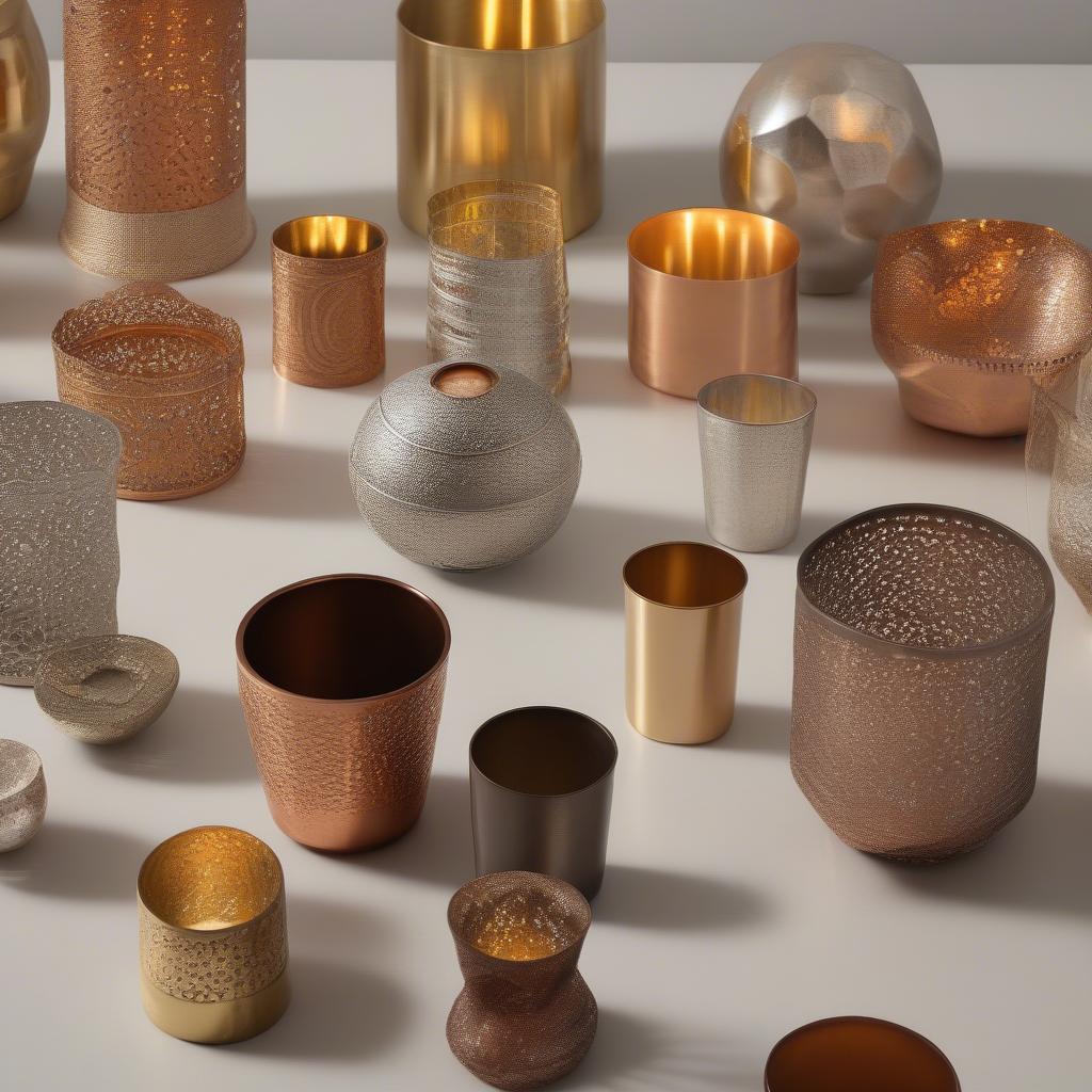 Various Metallic Votive Holders