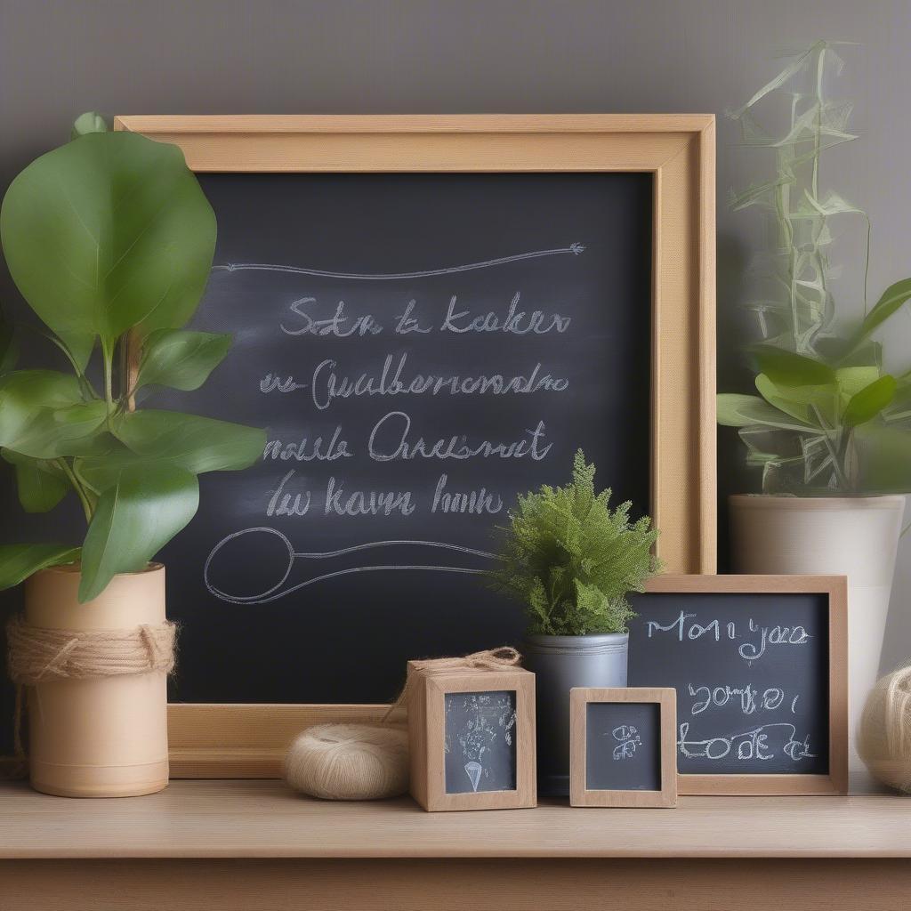 Mini Chalkboard Signs Used in Craft Projects