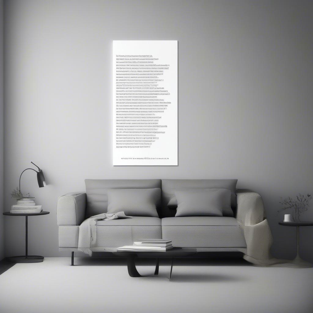 Minimalist Song Lyric Canvas