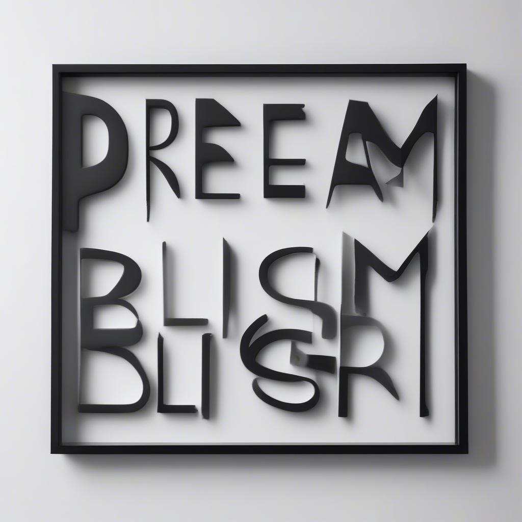 Minimalist Typography Wall Art