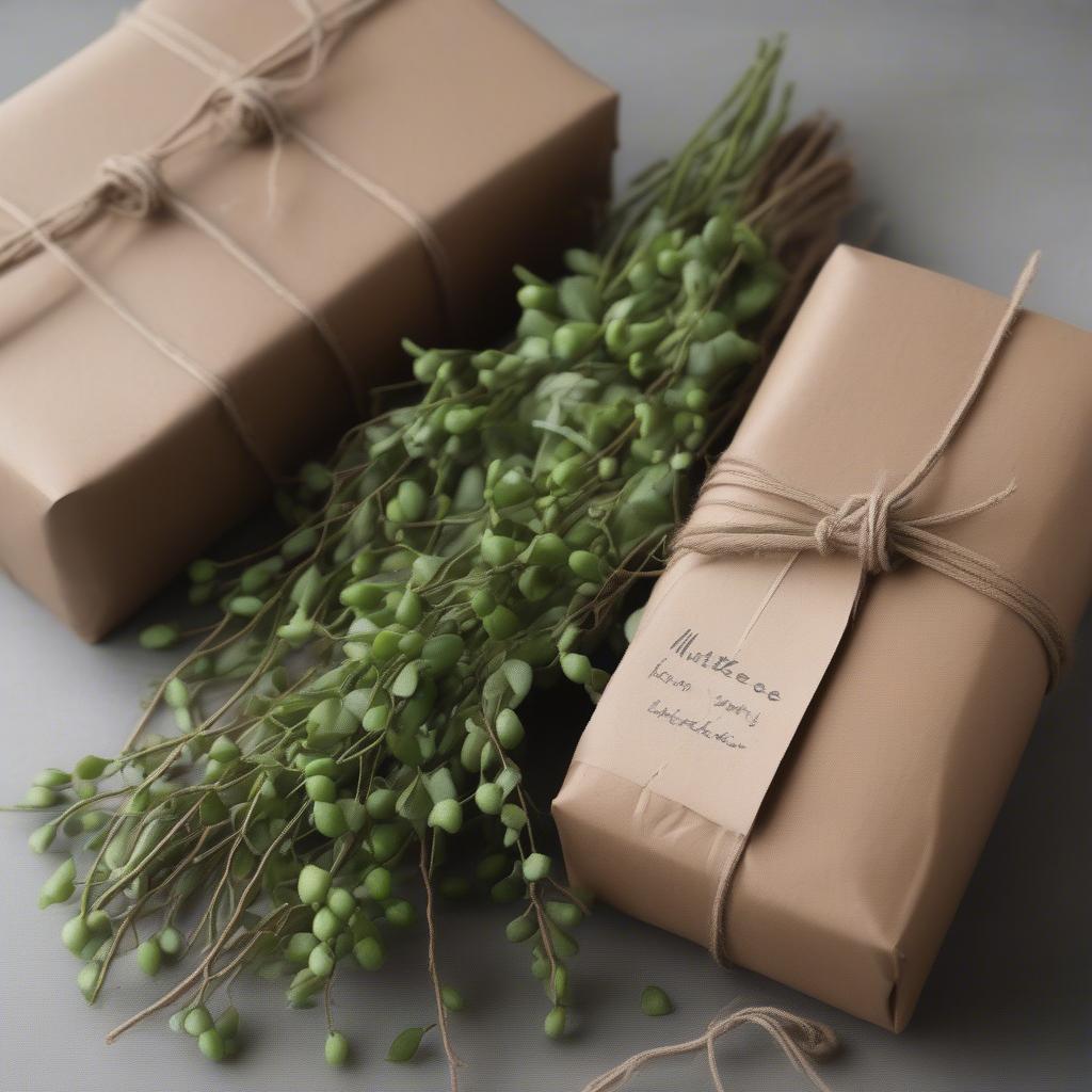 Mistletoe Wrapped in Paper for Storage