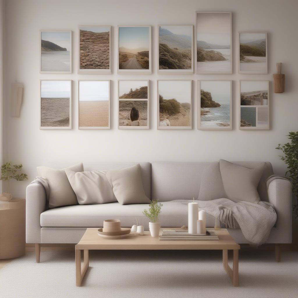 Mixtiles Canvas Prints in a Living Room