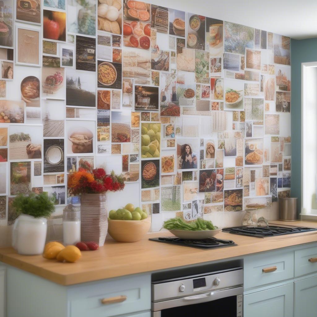 Mixtiles collage as kitchen wall art