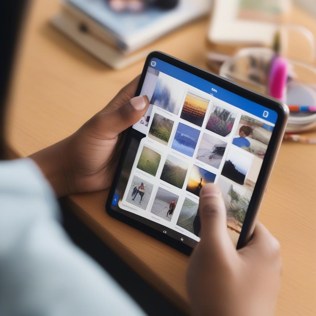 Customizing a Mixtiles photo book on a phone