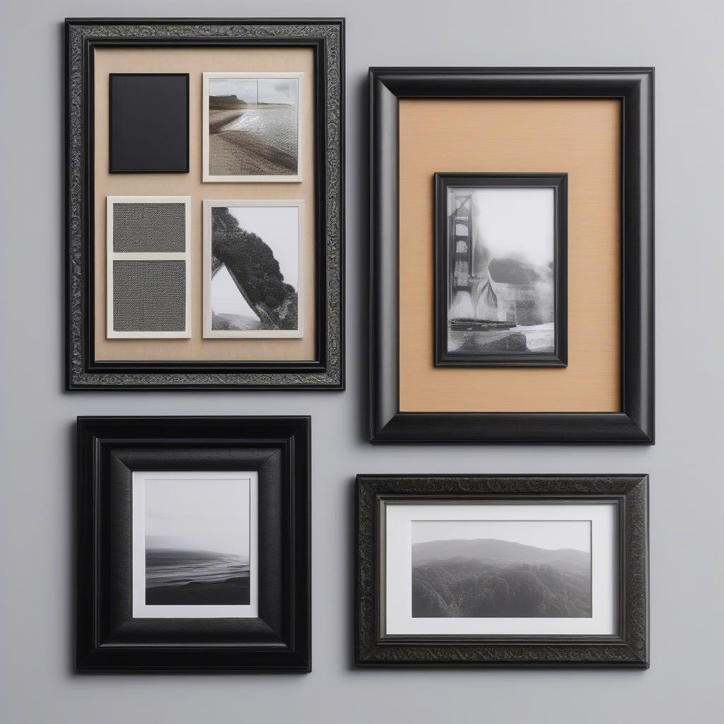 Modern Black Photo Frames in Different Materials