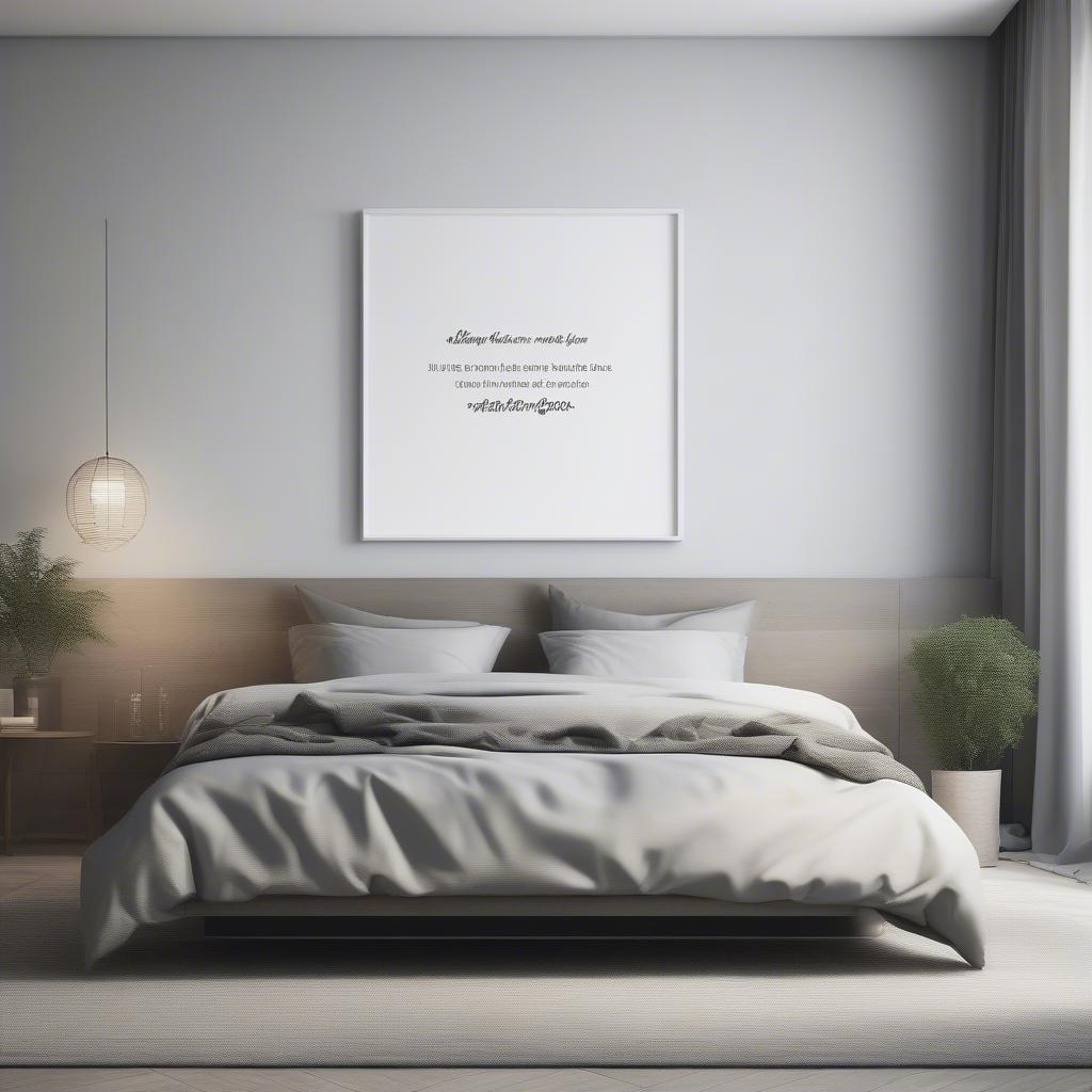 Modern Canvas Wall Art in a Bedroom