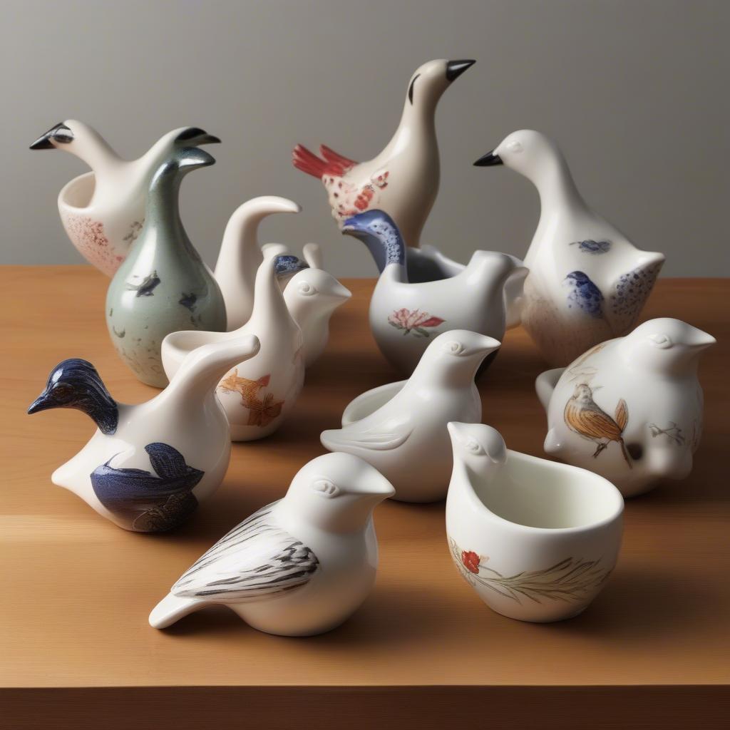 Modern Ceramic Bird Creamers