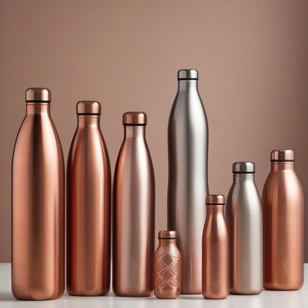 Modern Copper Water Bottles with Different Designs