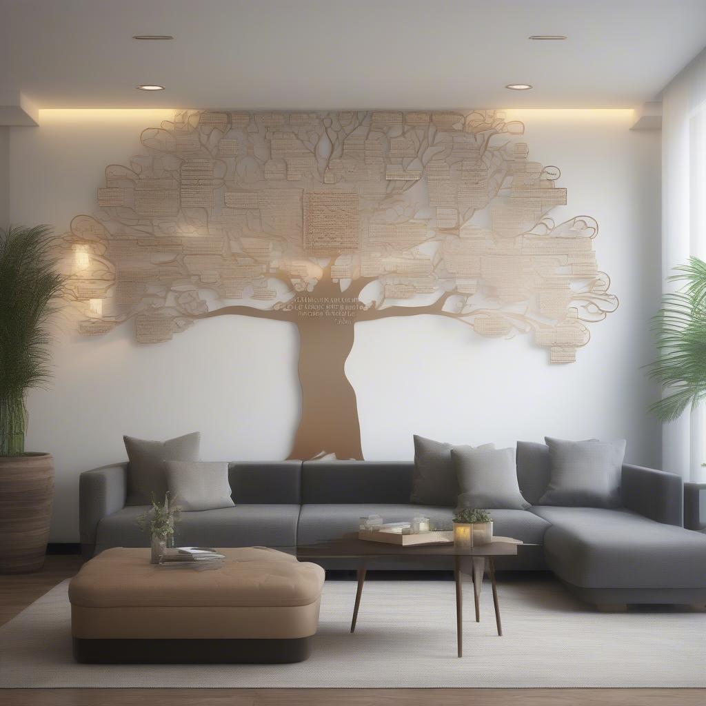 Modern Family Tree Wall Decor