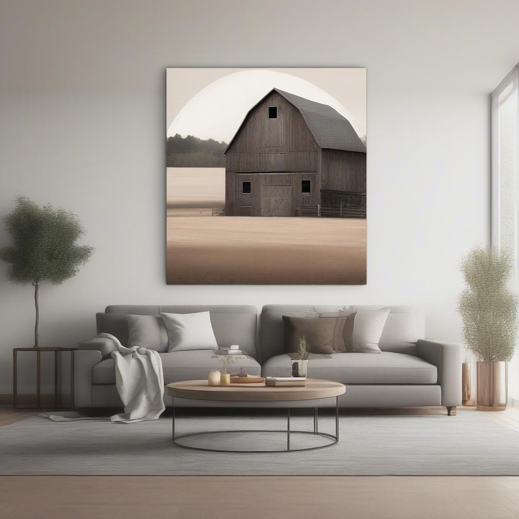 Modern Farmhouse Barn Canvas Wall Art