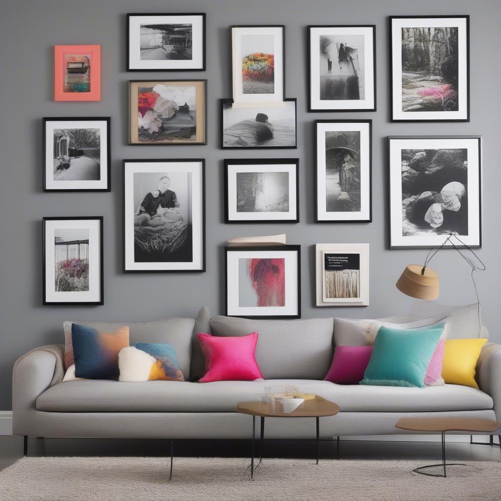 Modern Frame Collage in a Living Room