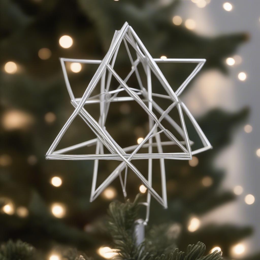 Modern Geometric Metal Tree Topper