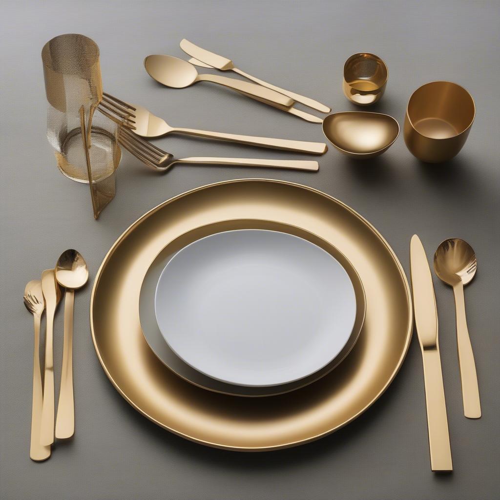 Modern Gold Flatware in Bulk