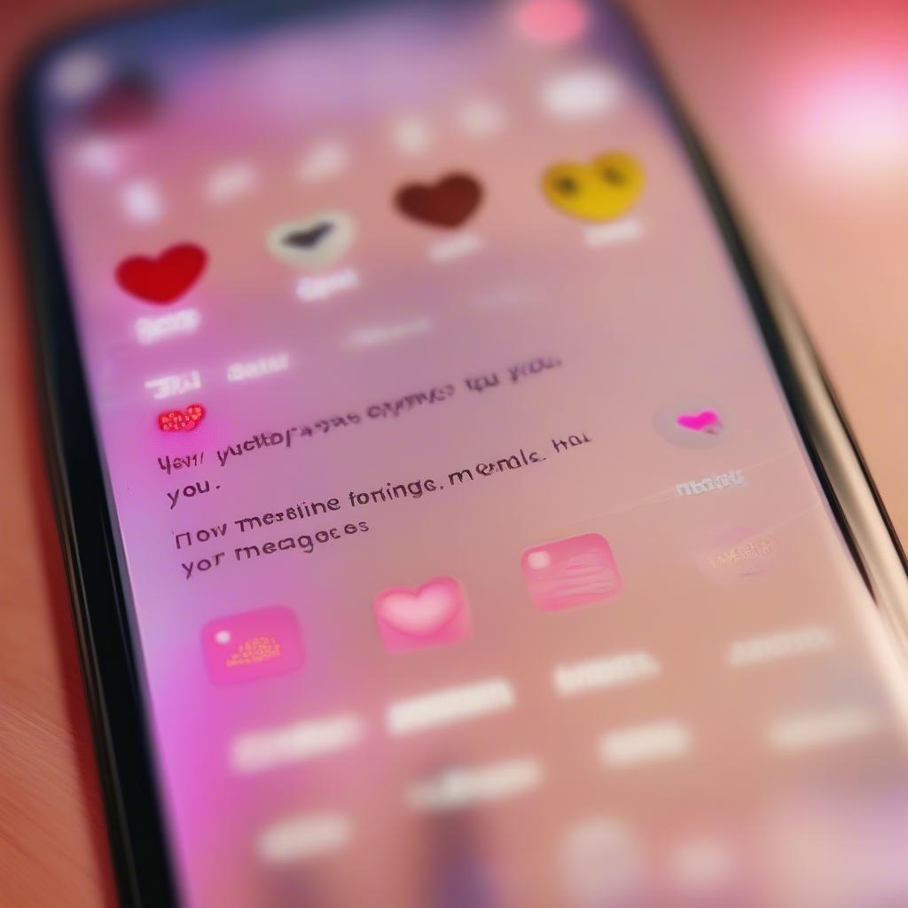 Phone displaying text messages expressing "I love you forever" in a modern context.